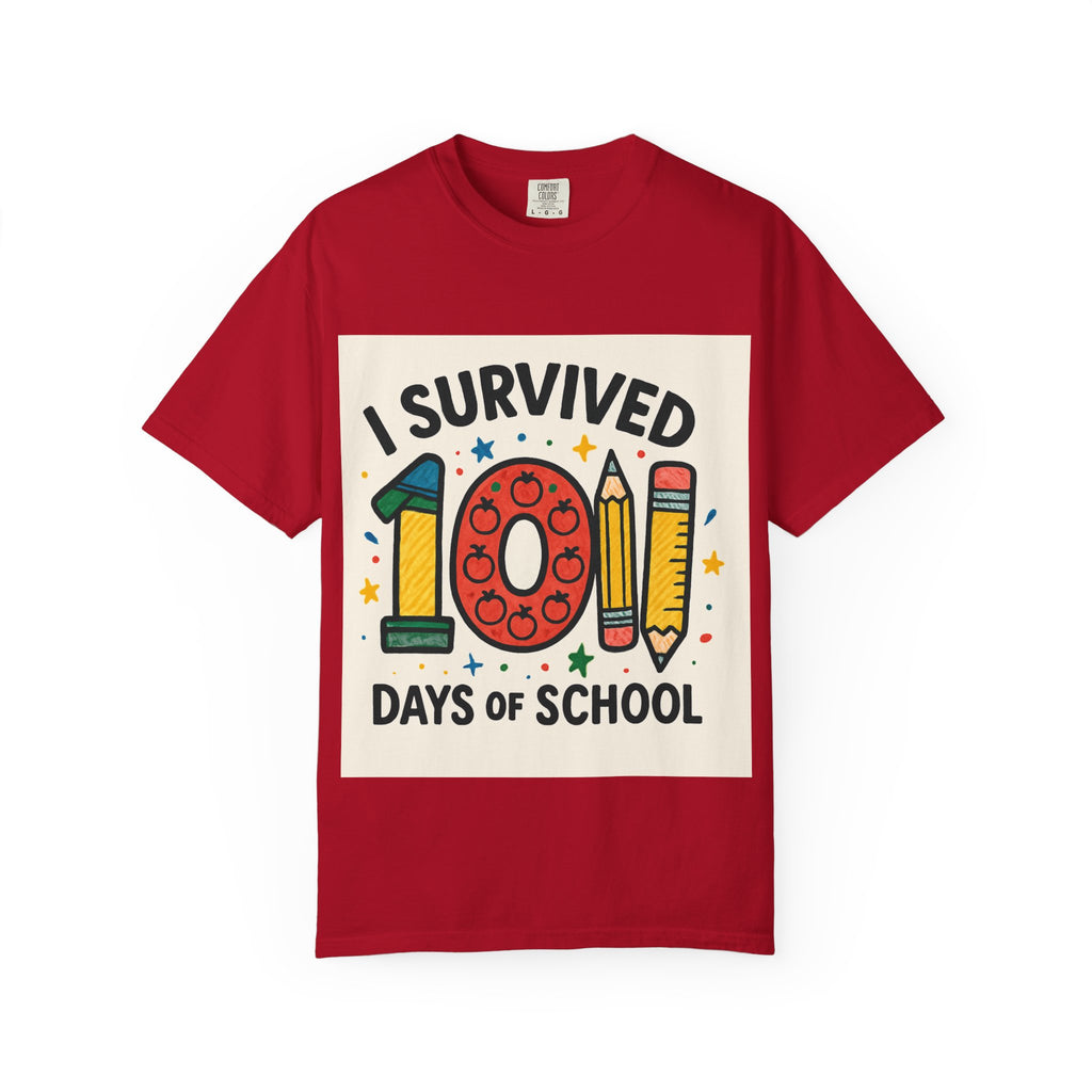 I Survived 100 Days of School T-Shirt, Fun Teacher Gift, Kids Celebration Shirt, Unisex School Milestone Tee, Back to School Apparel