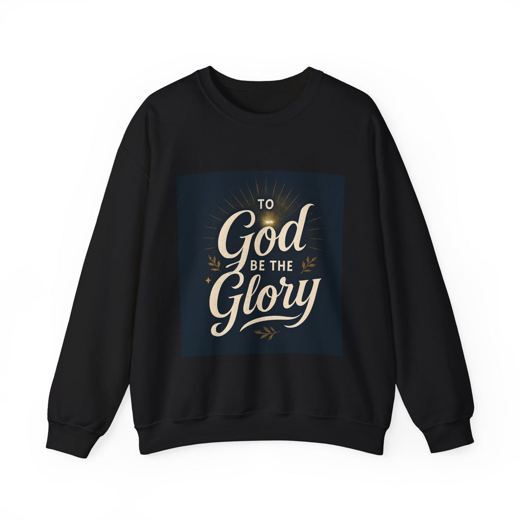 Faith-Inspired Unisex Crewneck Sweatshirt - 'To God Be the Glory'