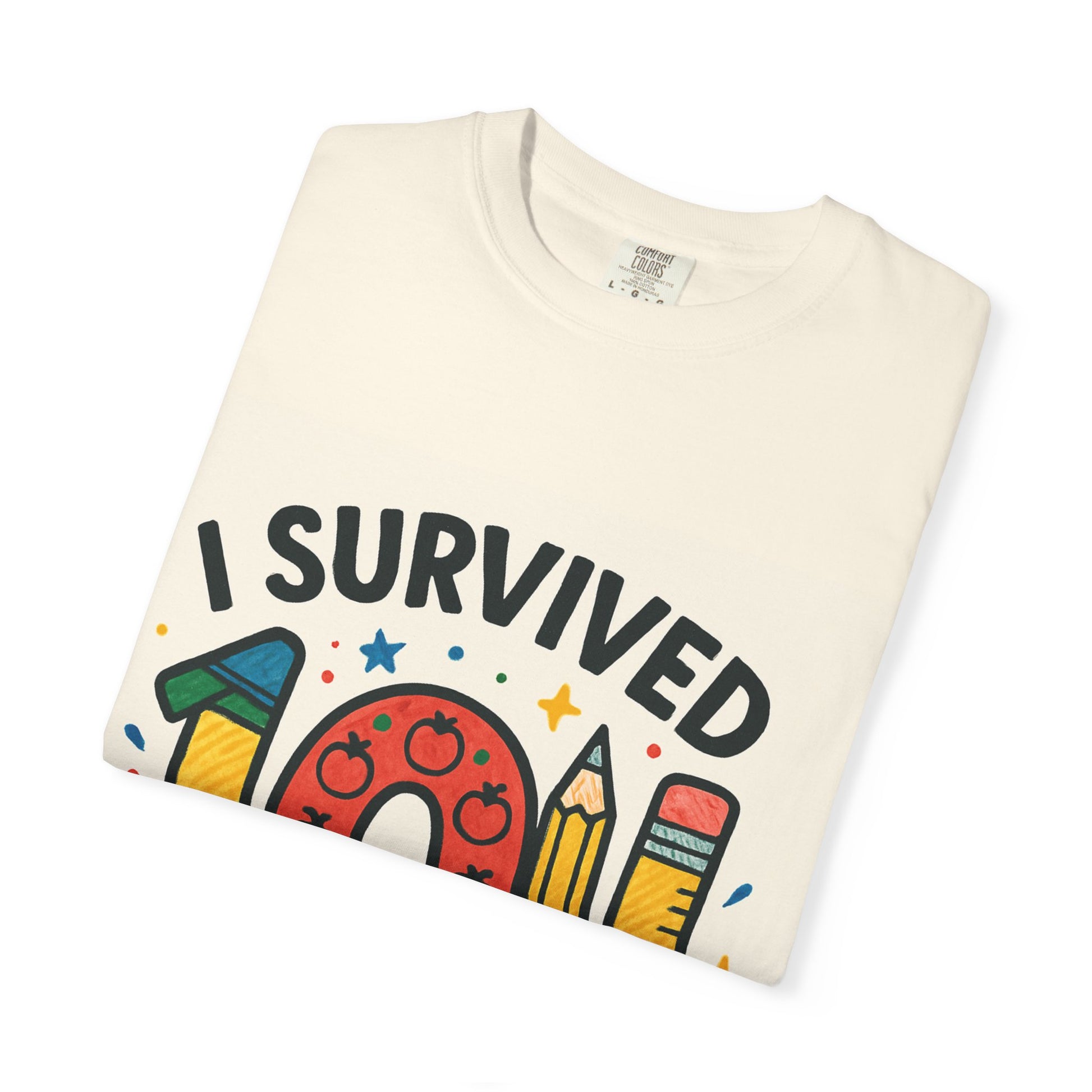 I Survived 100 Days of School T-Shirt, Fun Teacher Gift, Kids Celebration Shirt, Unisex School Milestone Tee, Back to School Apparel