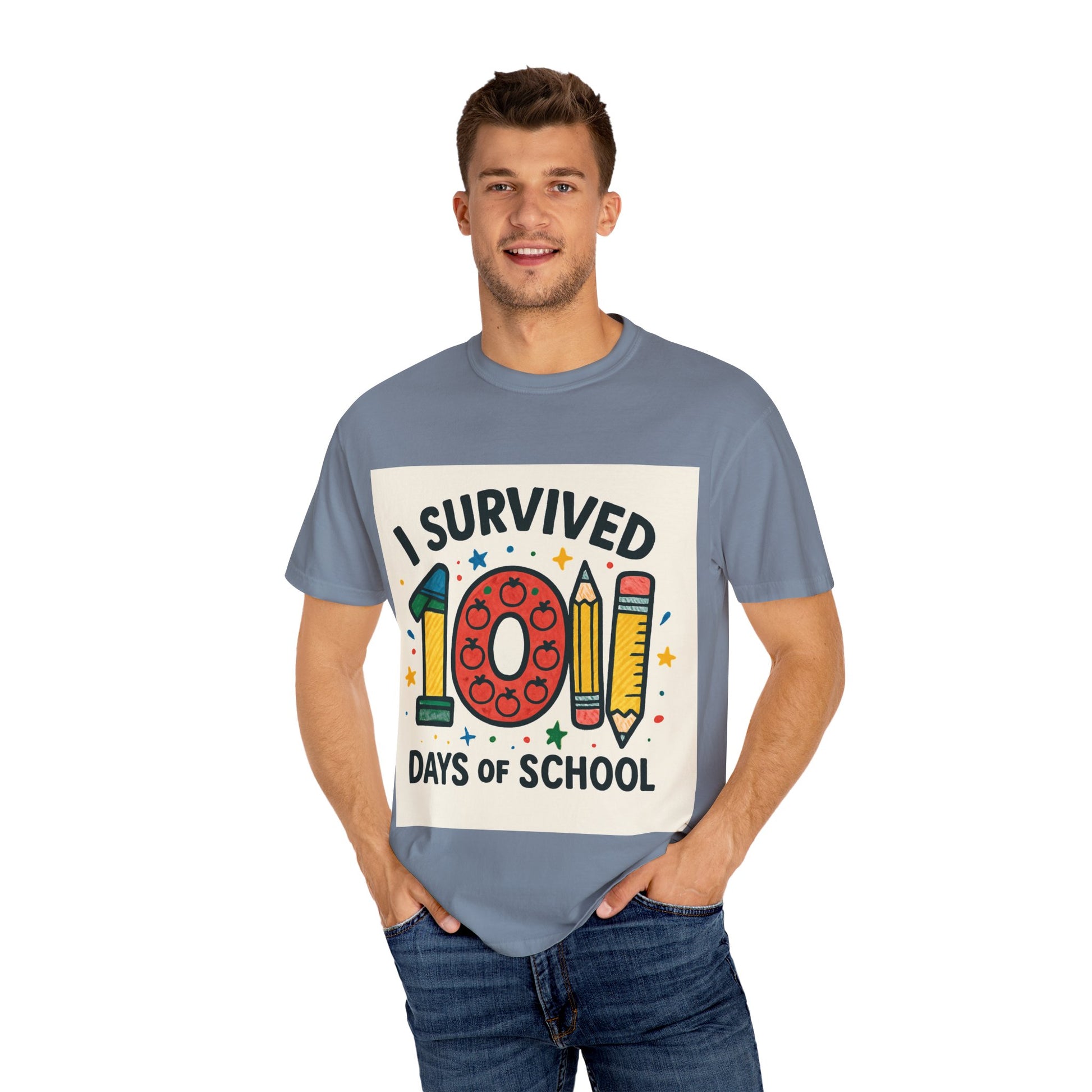 I Survived 100 Days of School T-Shirt, Fun Teacher Gift, Kids Celebration Shirt, Unisex School Milestone Tee, Back to School Apparel