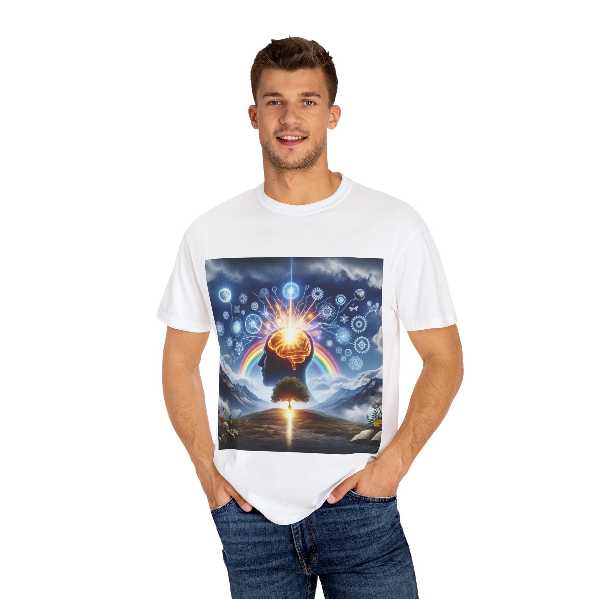 Mindset Is Everything T-Shirt | Unisex Garment-Dyed Tee for Positive Vibes, Spiritual Growth, Mindfulness, Gift for Him/Her