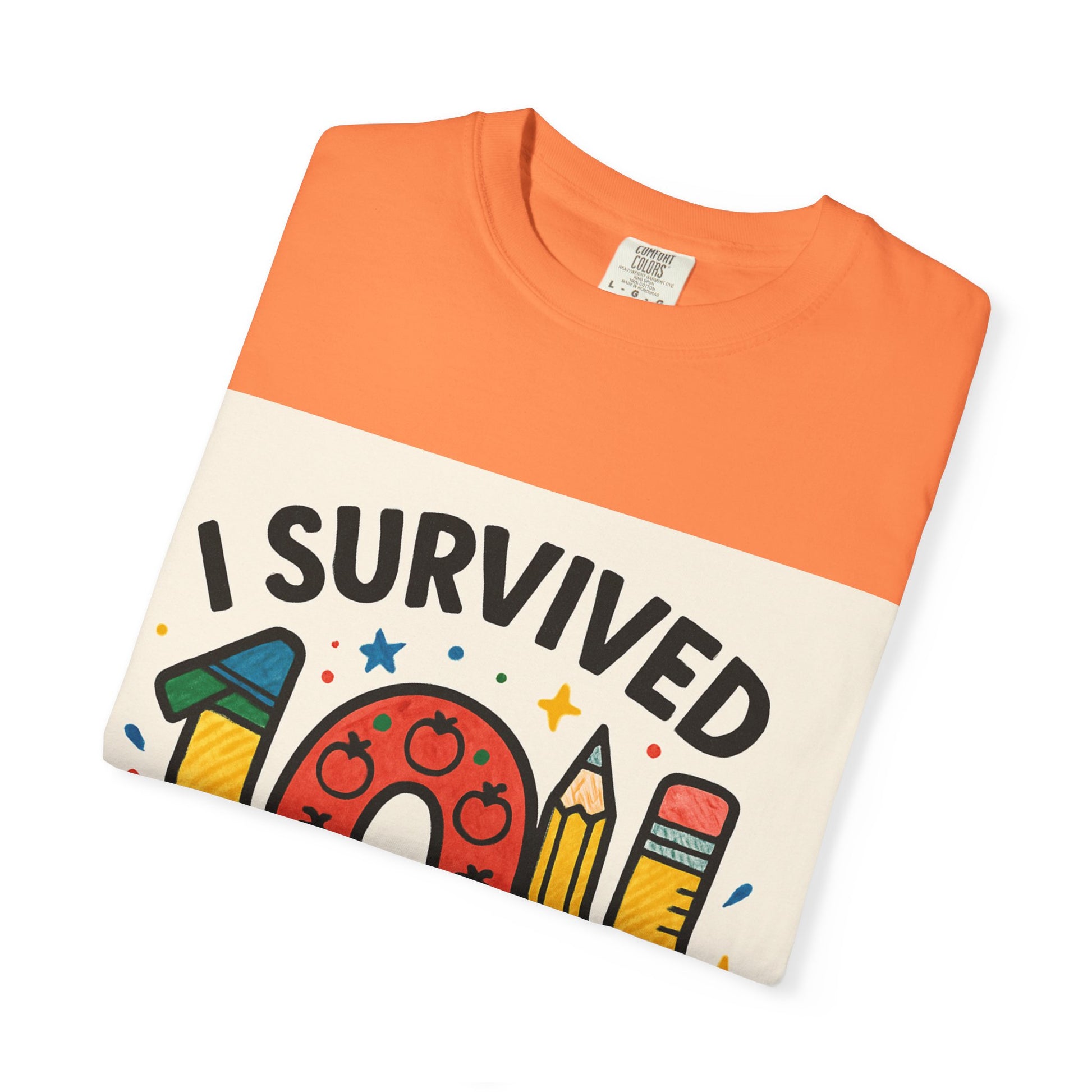 I Survived 100 Days of School T-Shirt, Fun Teacher Gift, Kids Celebration Shirt, Unisex School Milestone Tee, Back to School Apparel