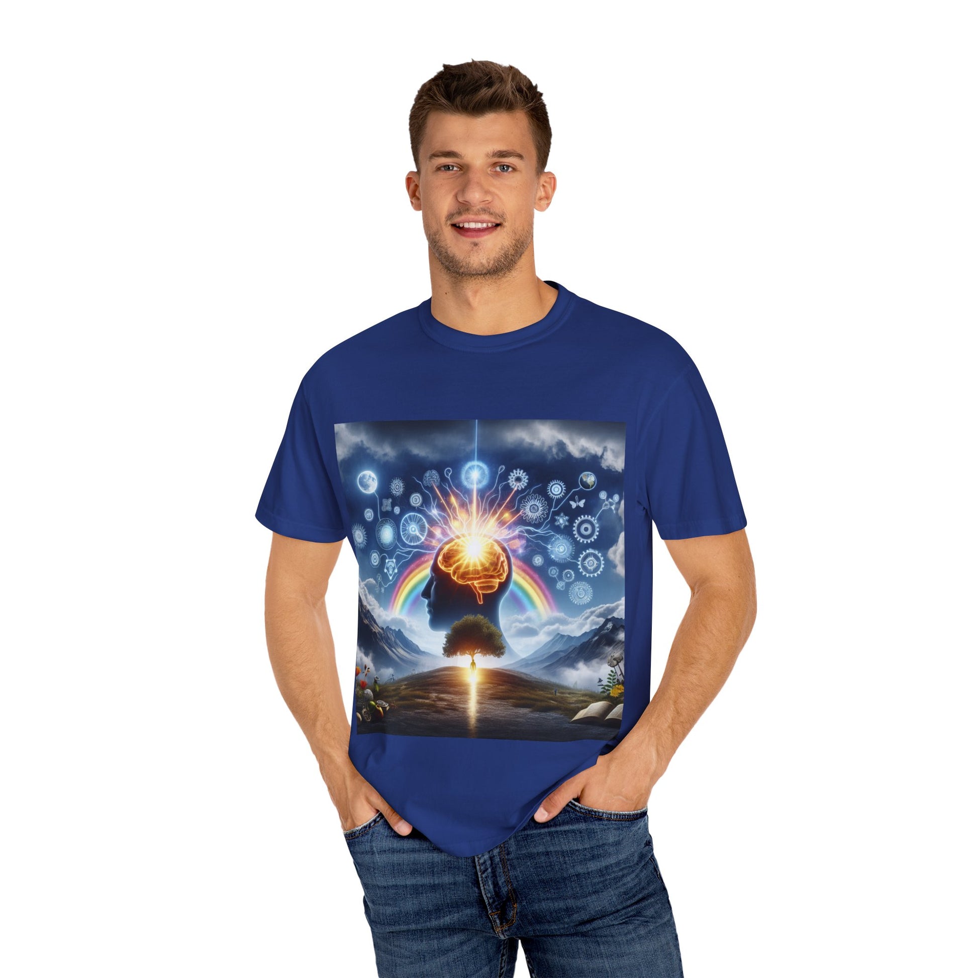 Mindset Is Everything T-Shirt | Unisex Garment-Dyed Tee for Positive Vibes, Spiritual Growth, Mindfulness, Gift for Him/Her