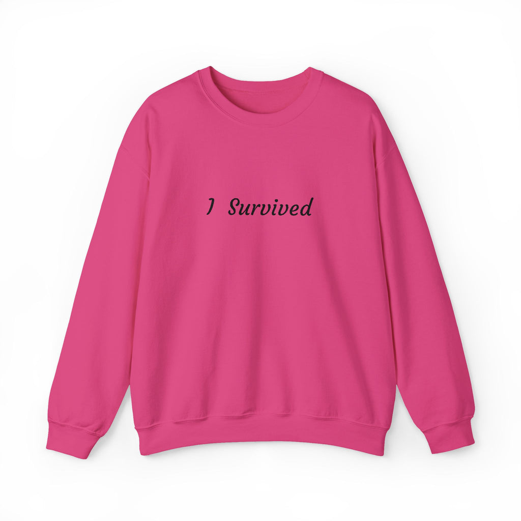 I Survived Crewneck Sweatshirt, Cancer survivor,Inspirational Gift, Motivational Apparel, Casual Wear, Cozy Fashion, Unisex Sweatshirt