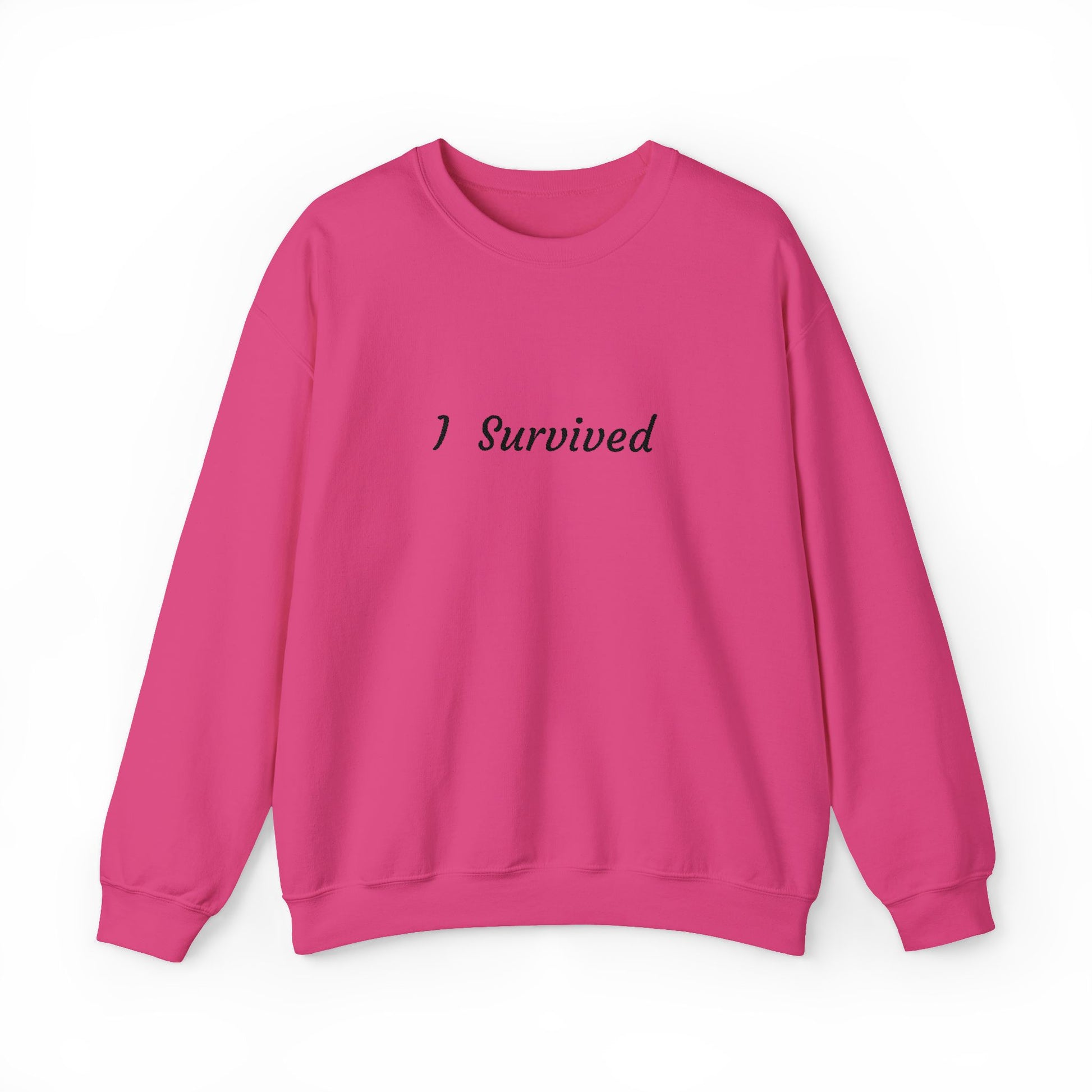 I Survived Crewneck Sweatshirt, Cancer survivor,Inspirational Gift, Motivational Apparel, Casual Wear, Cozy Fashion, Unisex Sweatshirt