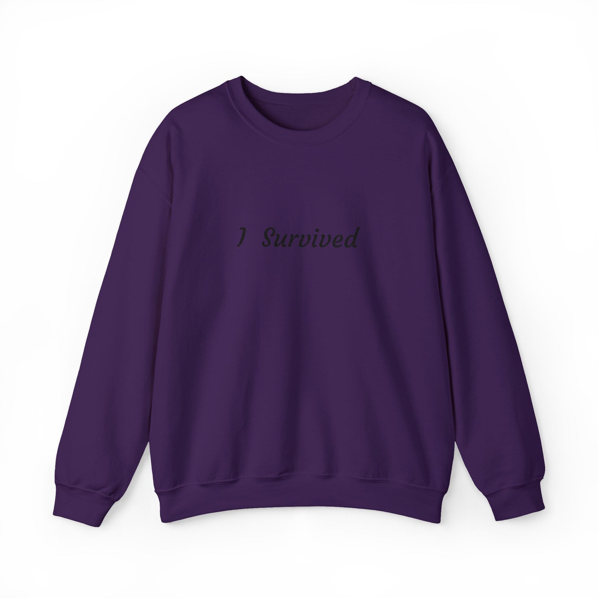 I Survived Crewneck Sweatshirt, Cancer survivor,Inspirational Gift, Motivational Apparel, Casual Wear, Cozy Fashion, Unisex Sweatshirt