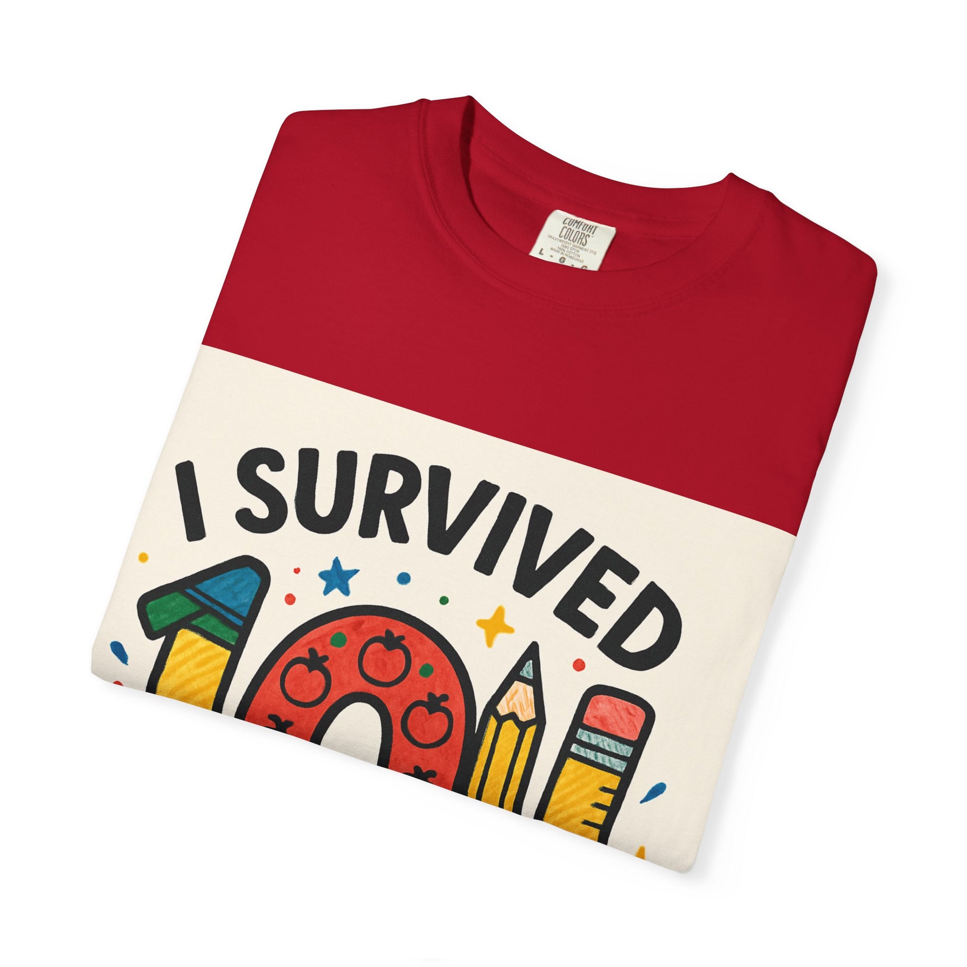 I Survived 100 Days of School T-Shirt, Fun Teacher Gift, Kids Celebration Shirt, Unisex School Milestone Tee, Back to School Apparel