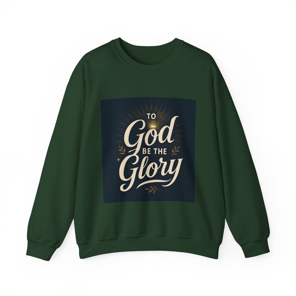 Faith-Inspired Unisex Crewneck Sweatshirt - 'To God Be the Glory'