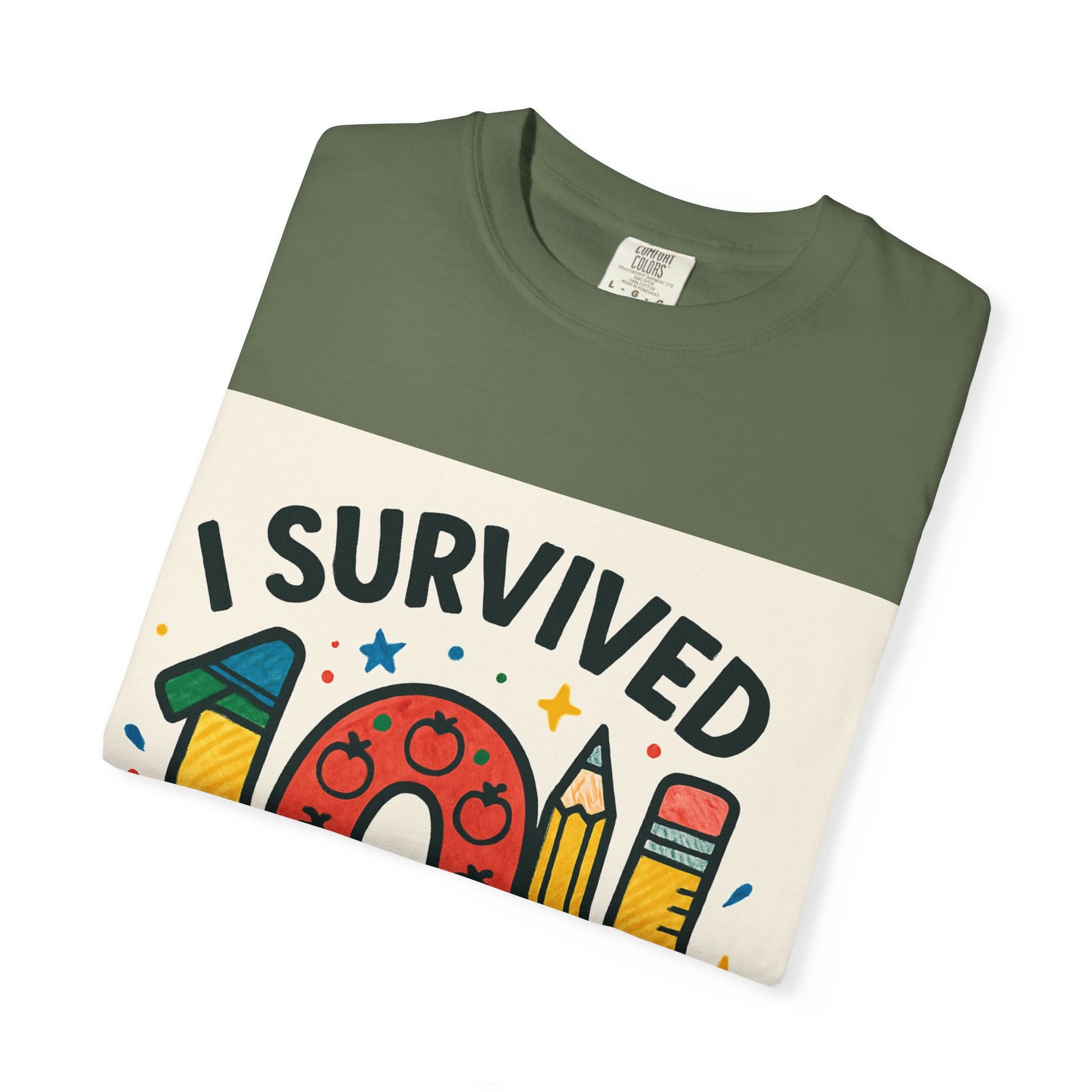 I Survived 100 Days of School T-Shirt, Fun Teacher Gift, Kids Celebration Shirt, Unisex School Milestone Tee, Back to School Apparel