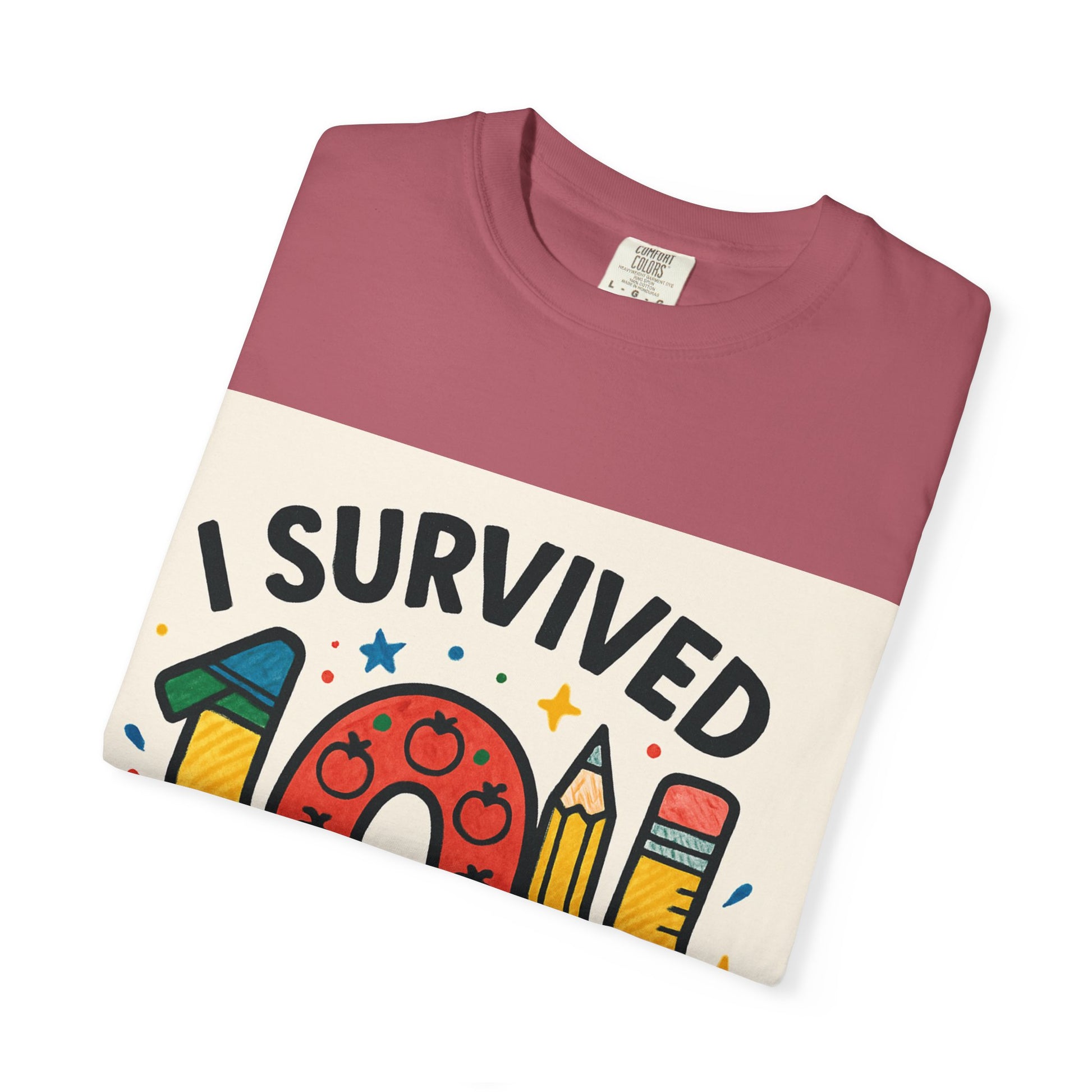 I Survived 100 Days of School T-Shirt, Fun Teacher Gift, Kids Celebration Shirt, Unisex School Milestone Tee, Back to School Apparel