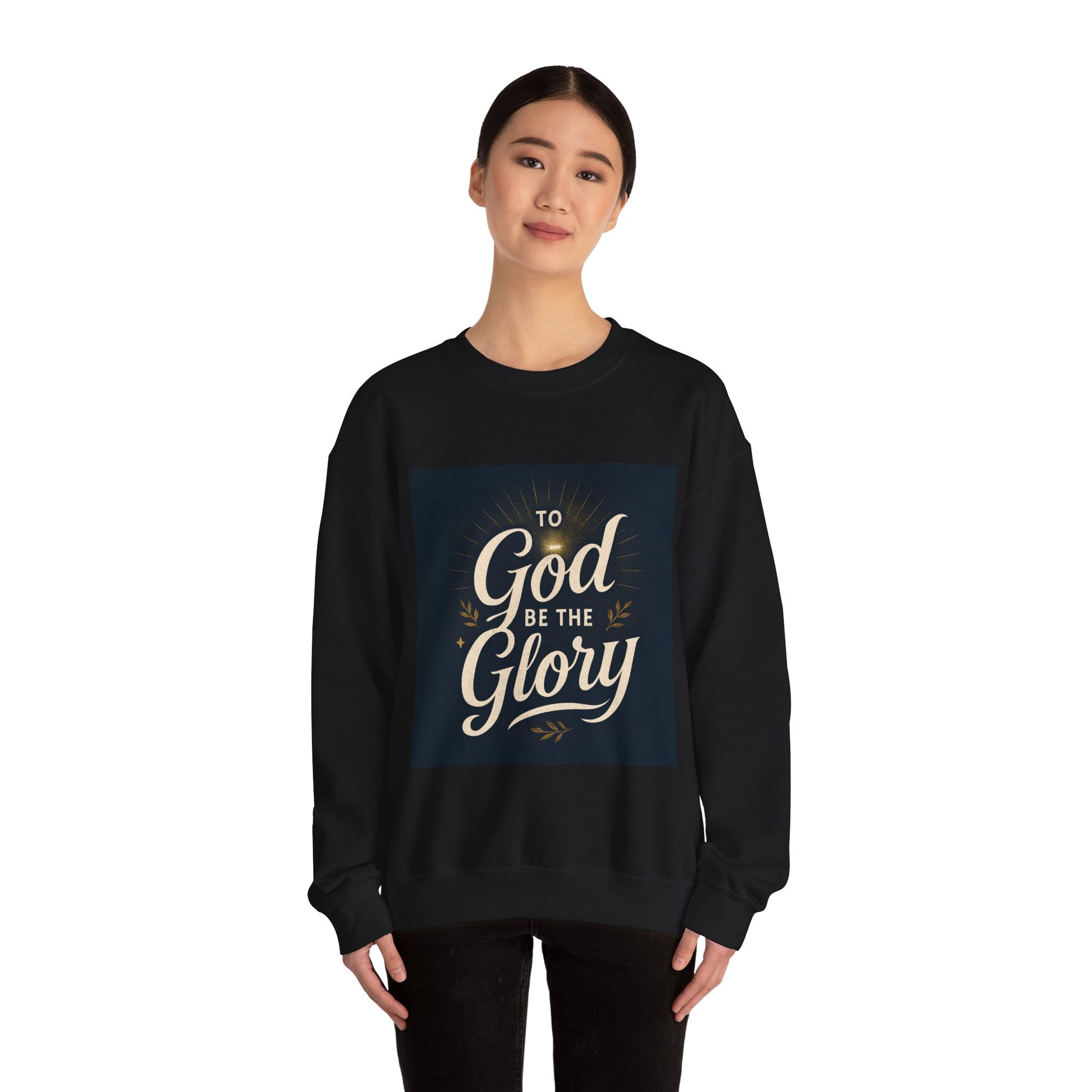 Faith-Inspired Unisex Crewneck Sweatshirt - 'To God Be the Glory'