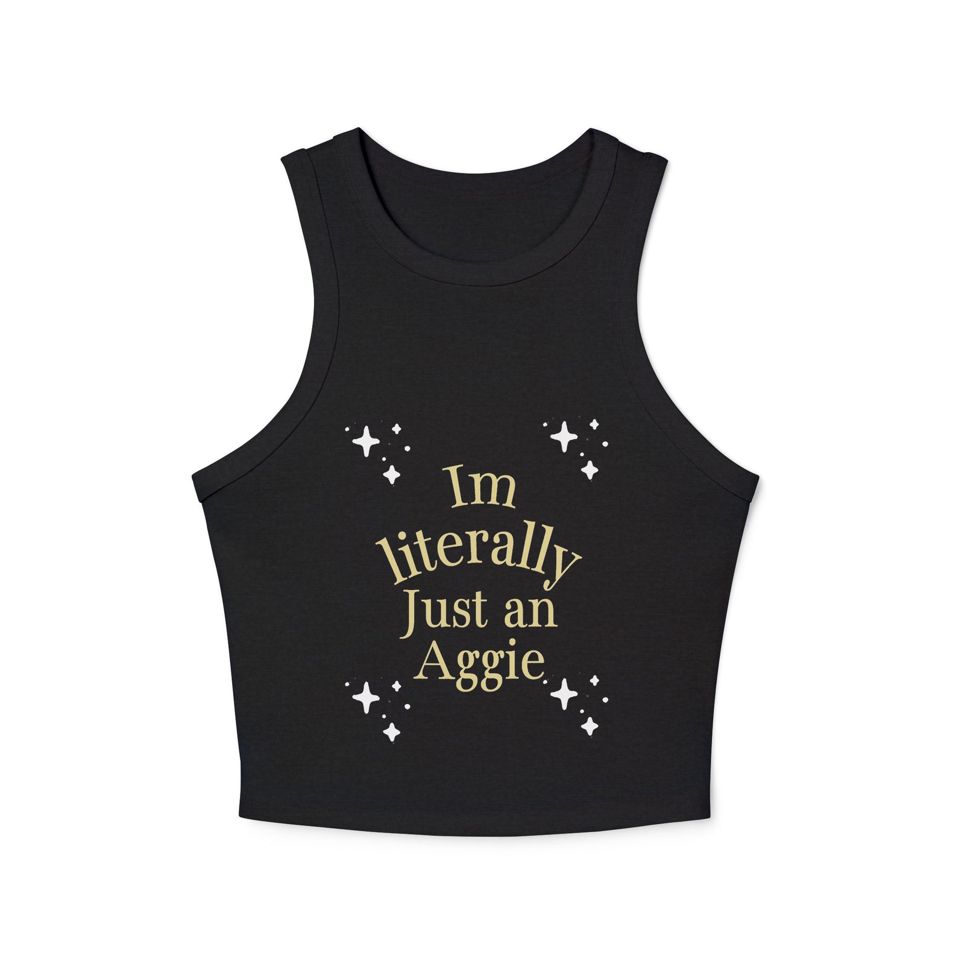 “I’m Literally Just an Aggie” Rib Racer Tank Top 💅🏽💙💛