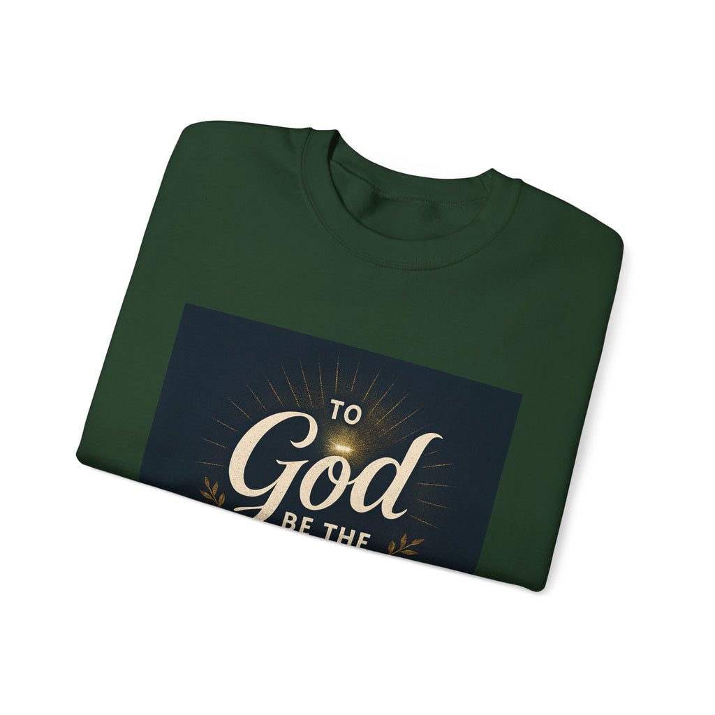 Faith-Inspired Unisex Crewneck Sweatshirt - 'To God Be the Glory'