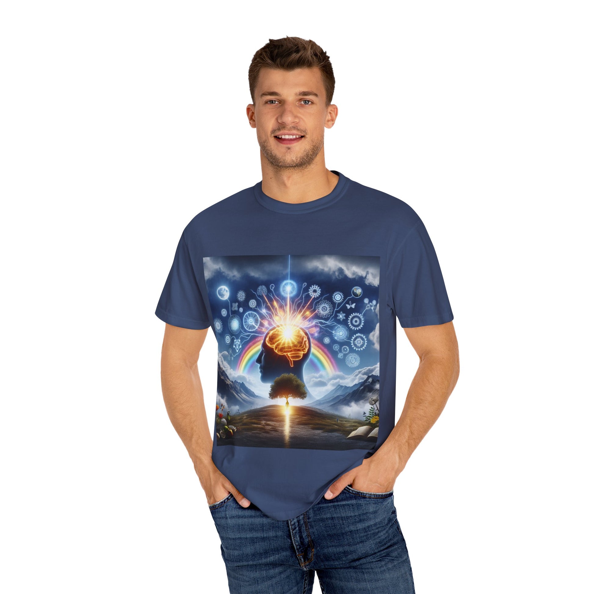 Mindset Is Everything T-Shirt | Unisex Garment-Dyed Tee for Positive Vibes, Spiritual Growth, Mindfulness, Gift for Him/Her