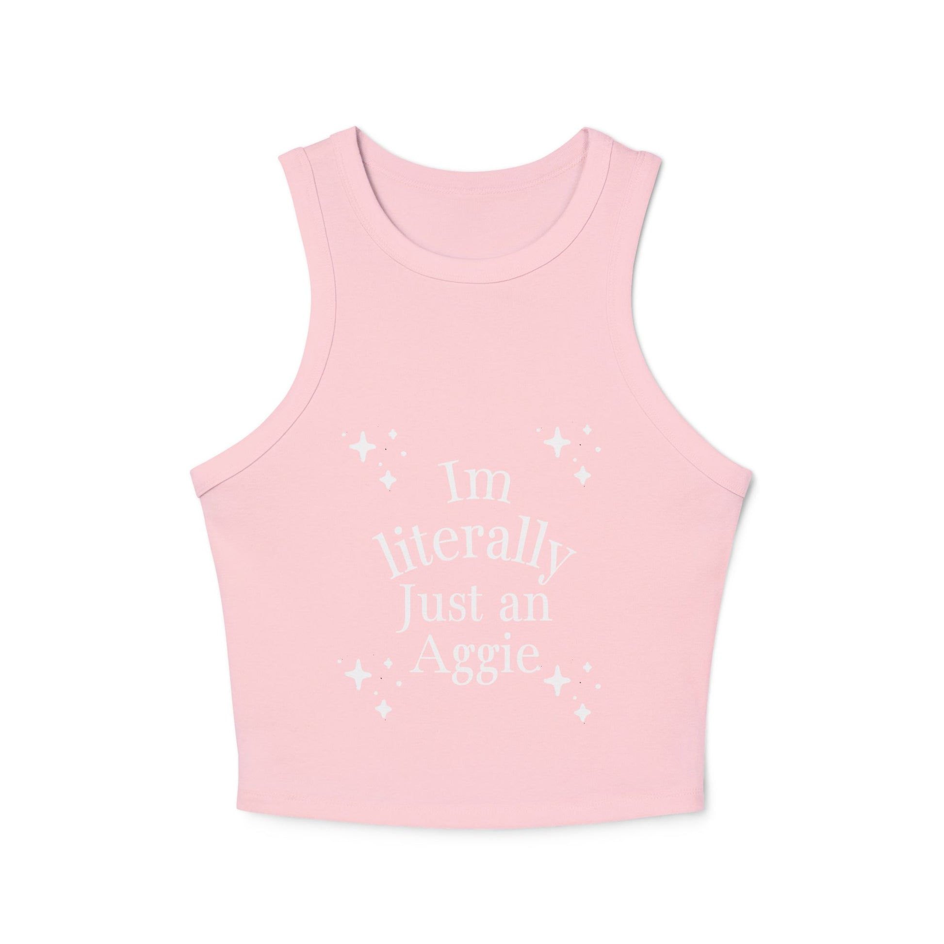 “I’m Literally Just an Aggie” Rib Racer Tank Top 💅🏽💙💛