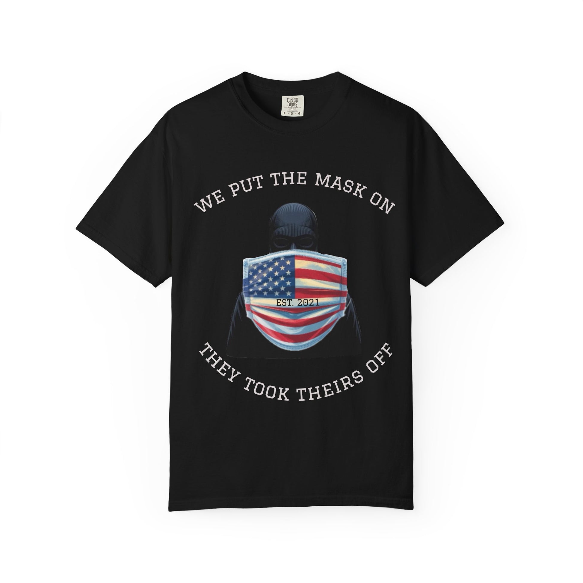 Patriotic Statement T-Shirt, We Put the Mask On Tee, Unisex Casual Shirt, American Flag Apparel, Perfect for Independence Day, Gift [...]
